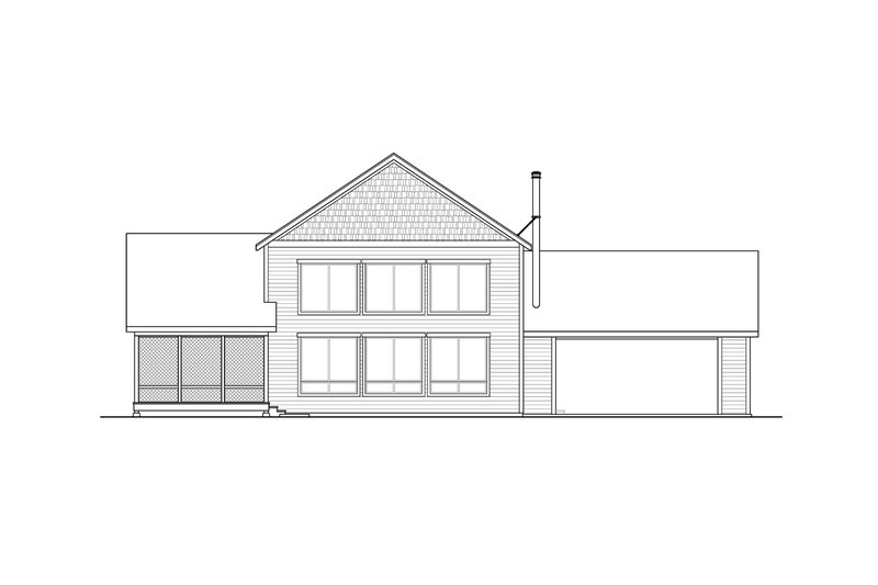 Home Plan - Exterior - Rear Elevation for Traditional House Plan #124-1312 - 3 bed, 2 bath