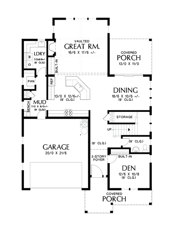 House Design - Contemporary Floor Plan - Main Floor Plan #48-987