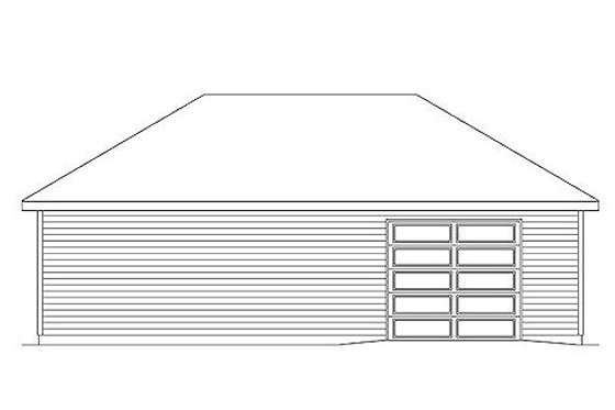 Exterior - Rear Elevation for Traditional House Plan #22-554, 0 bath