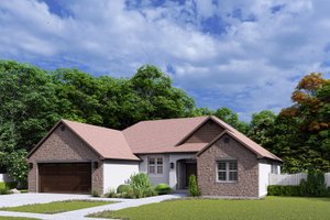 Exterior - Front Elevation 3 for Traditional House Plan #1060-281 - 3 bed, 2 bath