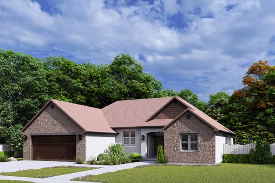 Exterior - Front Elevation 3 for Traditional House Plan #1060-281 - 3 bed, 2 bath