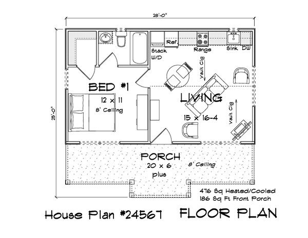House Blueprint - Cottage Floor Plan - Main Floor Plan #513-2360