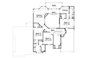 European Style House Plan - 5 Beds 4 Baths 4205 Sq/Ft Plan #411-813 