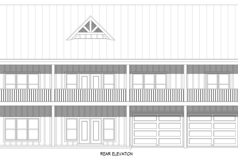 House Plan Design - Exterior - Rear Elevation 1 for Barndominium House Plan #932-1421 - 3 bed, 2 bath