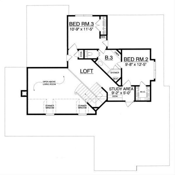 House Plan Design - Country Floor Plan - Upper Floor Plan #40-386