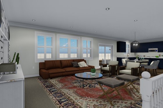 Interior - Family Room for Traditional House Plan #1060-67 - 3 bed, 2 bath