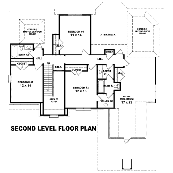 European Floor Plan - Upper Floor Plan #81-1497