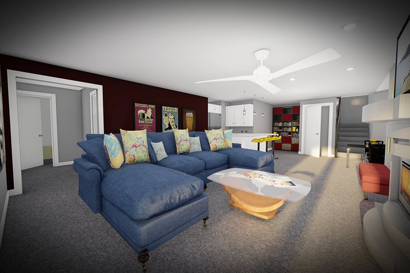 Home Plan - Interior - Family Room 1 for Prairie House Plan #70-1520 - 4 bed, 3 bath