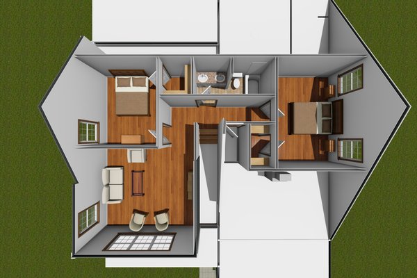 Cottage Floor Plan - Upper Floor Plan #513-2231