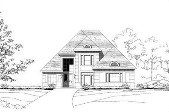 Exterior - Front Elevation House Plan #411-751 - 4 bed, 3.5 bath