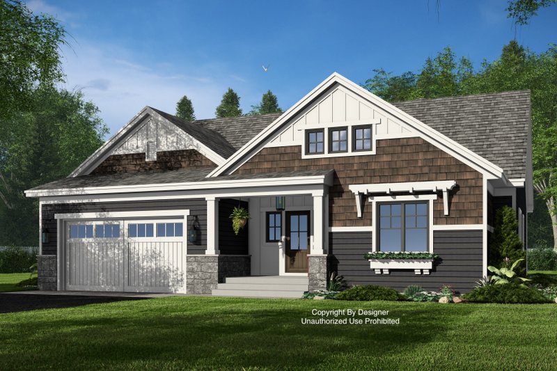 House Plan Design - Exterior - Front Elevation 5 for Bungalow House Plan #51-1393 - 3 bed, 2.5 bath