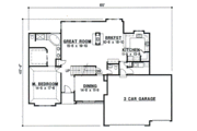 European Style House Plan - 4 Beds 2.5 Baths 2673 Sq/Ft Plan #67-718 