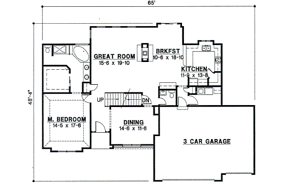 European Floor Plan - Main Floor Plan #67-718