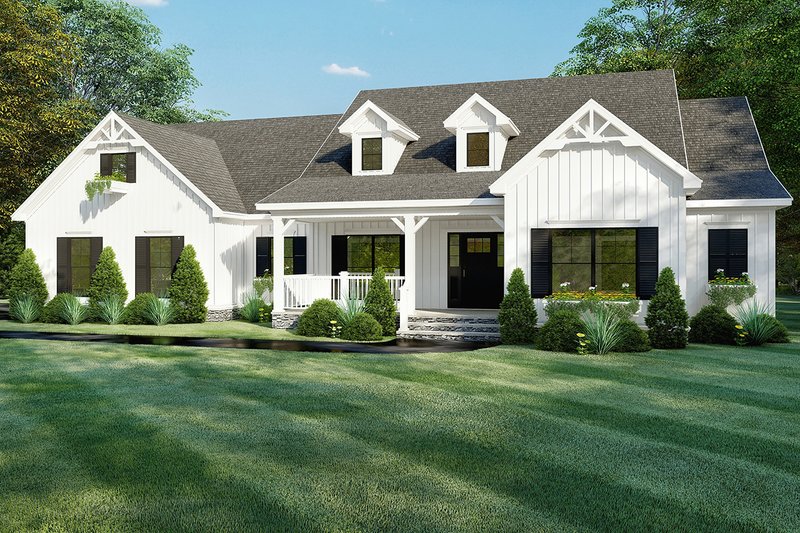Home Plan - Farmhouse Exterior - Front Elevation Plan #923-157