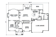 European Style House Plan - 4 Beds 4.5 Baths 4196 Sq/Ft Plan #67-619 