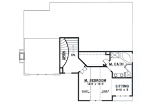 Floor Plan - Upper Floor for Traditional House Plan #67-657 - 3 bed, 2 bath
