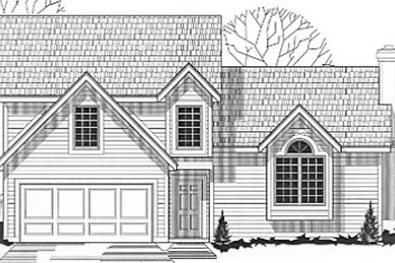 Exterior - Front Elevation for Traditional House Plan #67-637 - 3 bed, 2 bath