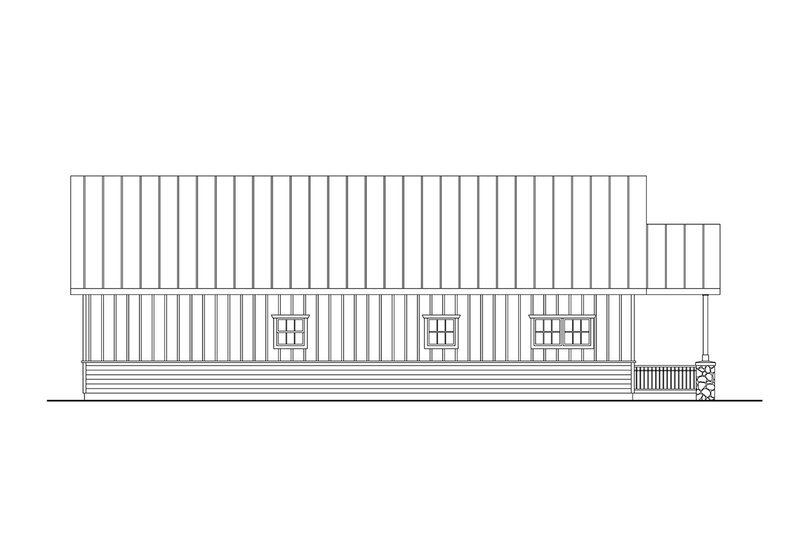 House Blueprint - Exterior - Other Elevation 1 for Craftsman House Plan #124-1429 - 1 bed, 1 bath