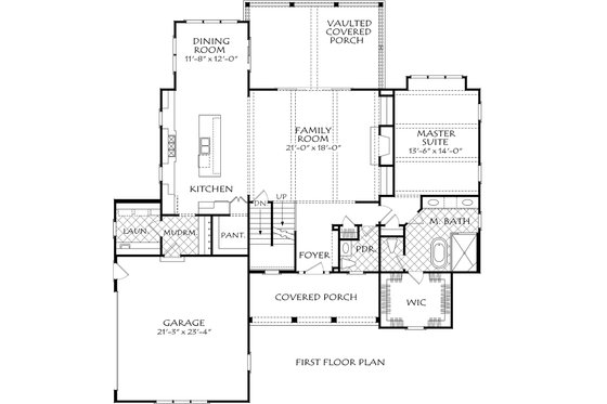 Floor Plan - Main Floor for Farmhouse House Plan #927-998 - 4 bed, 3.5 bath