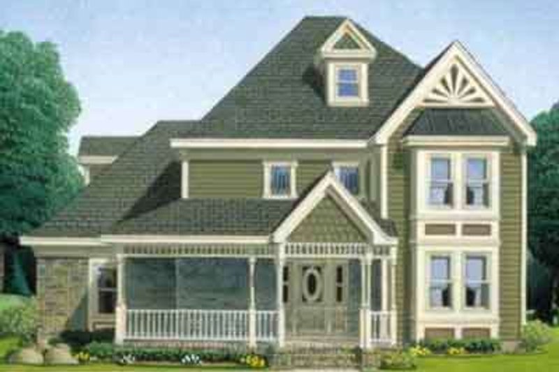 Dream House Plan - Victorian Exterior - Front Elevation Plan #410-272