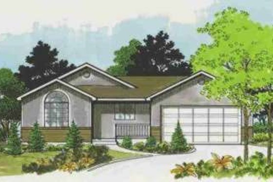 Exterior - Front Elevation for Traditional House Plan #308-134 - 3 bed, 1 bath