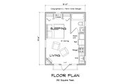 Cottage Style House Plan - 1 Beds 1 Baths 292 Sq/Ft Plan #513-2242 