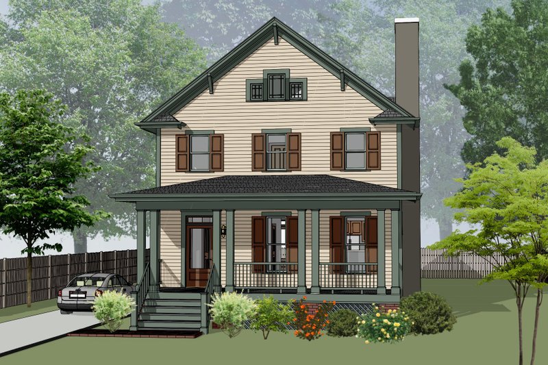 Dream House Plan - Country Exterior - Front Elevation Plan #79-354