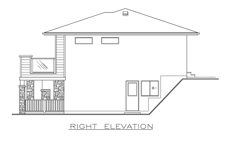 Dream House Plan - Exterior - Other Elevation 1 for Prairie House Plan #1100-143 - 4 bed, 2 bath