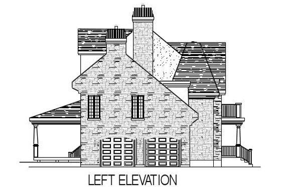 Exterior - Other Elevation for European House Plan #138-232 - 3 bed, 2.5 bath