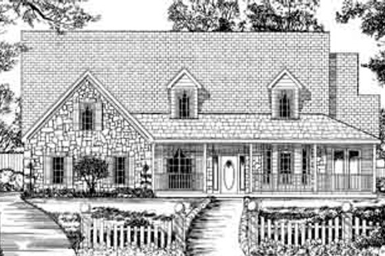 Exterior - Front Elevation for Traditional House Plan #62-135 - 4 bed, 3.5 bath