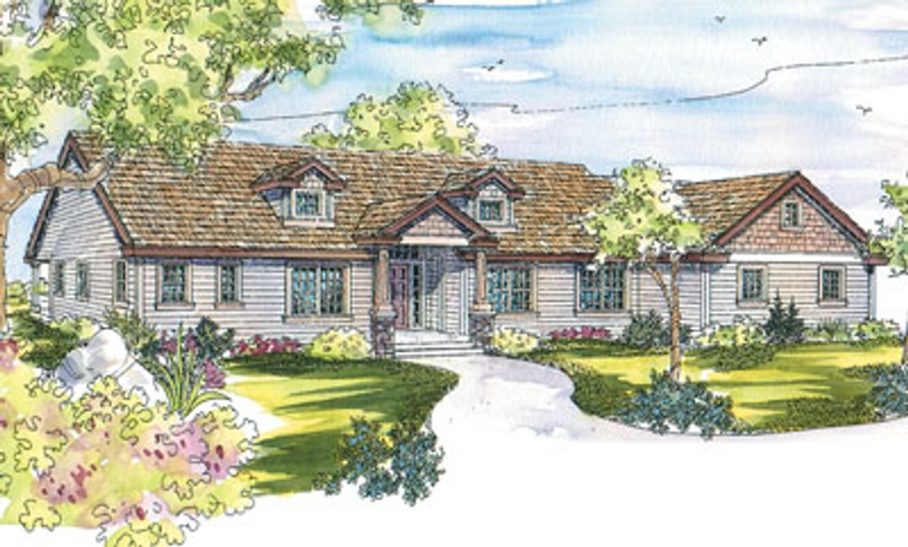 Ranch Style House Plan - 3 Beds 2.5 Baths 2778 Sq/Ft Plan #124-543