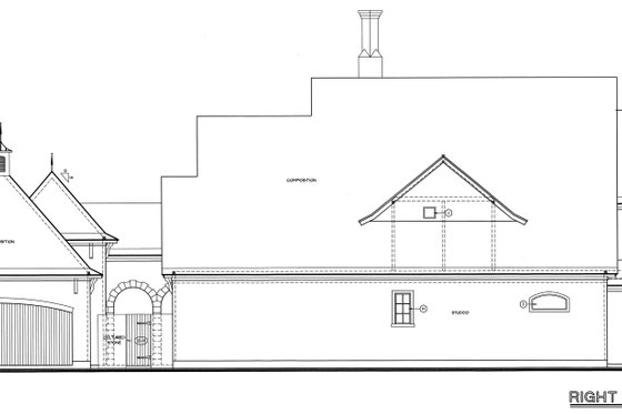 Exterior - Other Elevation 1 for European House Plan #20-1731 - 4 bed, 4.5 bath