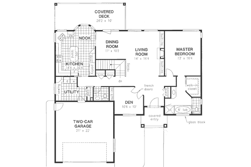 Dream House Plan - Floor Plan - Main Floor for Traditional House Plan #18-9304 - 4 bed, 2.5 bath