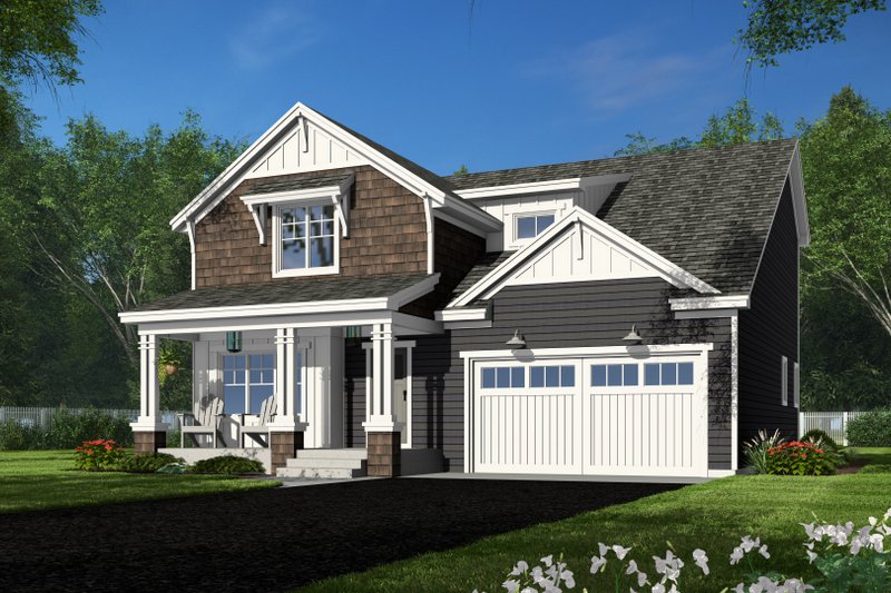 House Blueprint - Exterior - Front Elevation 5 for Bungalow House Plan #51-1352 - 4 bed, 2.5 bath