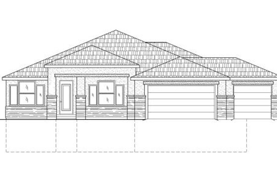 Exterior - Front Elevation for Craftsman House Plan #24-256 - 4 bed, 3 bath