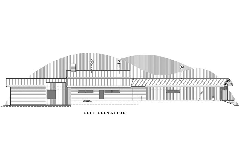 Architectural House Design - Left Side Elevation