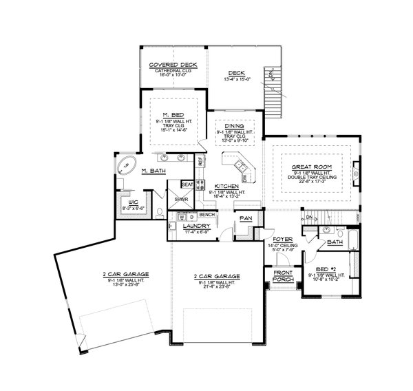 Home Plan - Country Floor Plan - Main Floor Plan #1064-368