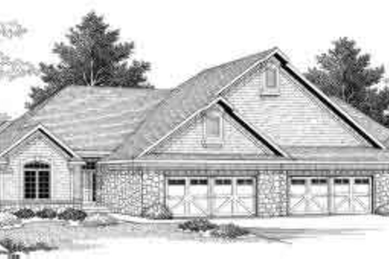 House Blueprint - Traditional Exterior - Front Elevation Plan #70-750