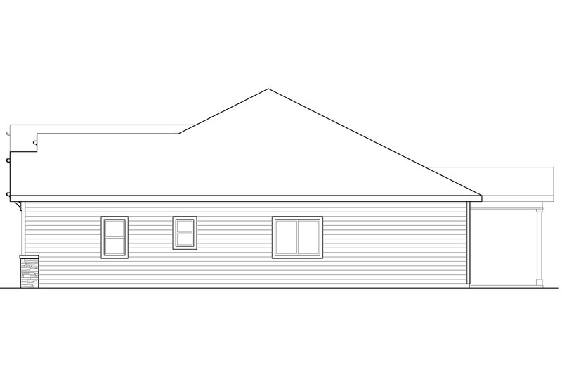 House Blueprint - Exterior - Other Elevation 1 for Cottage House Plan #124-971 - 3 bed, 2 bath