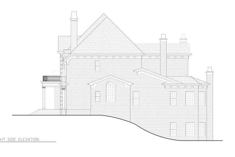 Home Plan - Exterior - Other Elevation 2 for Colonial House Plan #119-161 - 5 bed, 6.5 bath