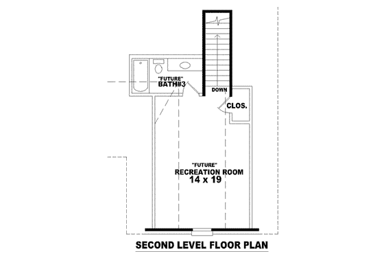 Floor Plan - Other Floor for European House Plan #81-1550 - 3 bed, 2 bath
