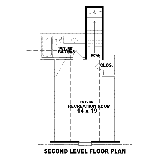 Floor Plan - Other Floor for European House Plan #81-1550 - 3 bed, 2 bath