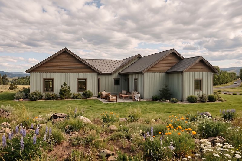 Home Plan - Exterior - Rear Elevation for Ranch House Plan #1099-19 - 3 bed, 2.5 bath