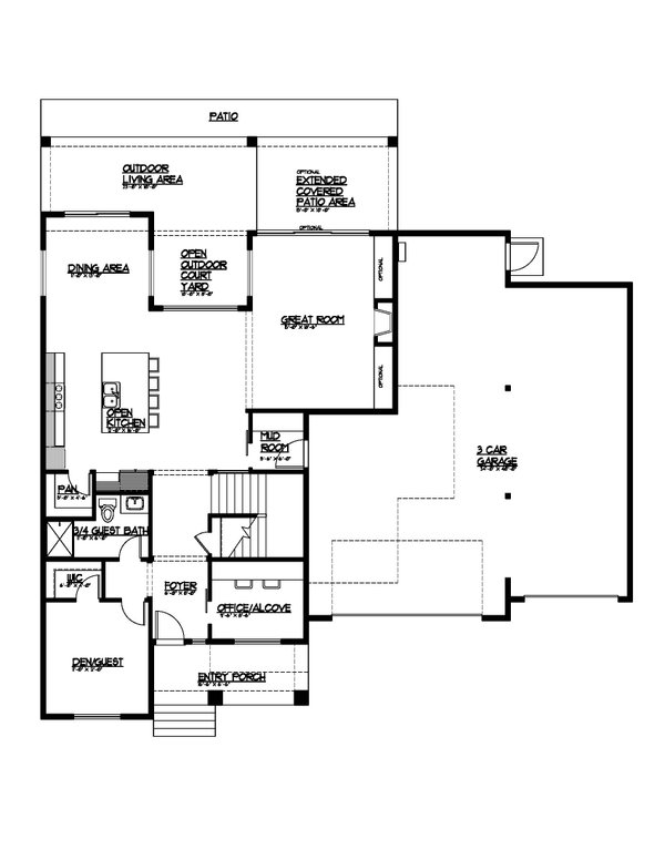 Home Plan - Traditional Floor Plan - Main Floor Plan #569-84