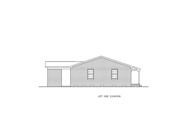 House Blueprint - Exterior - Other Elevation for Bungalow House Plan #54-657 - 6 bed, 2 bath