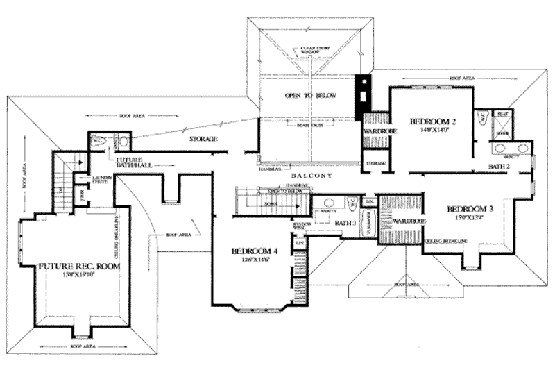 Home Plan - Floor Plan - Upper Floor for European House Plan #137-111 - 4 bed, 5.5 bath