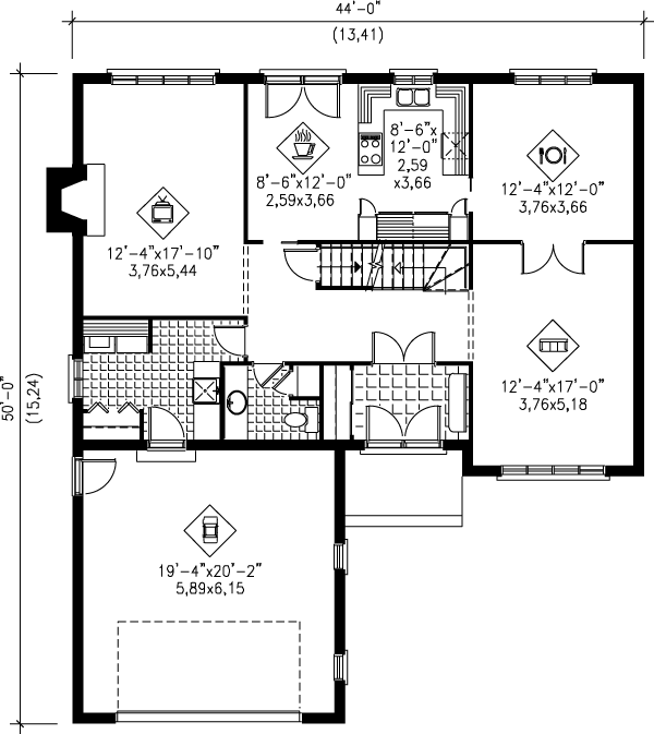 Traditional Floor Plan - Main Floor Plan #25-2086