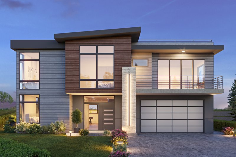 Home Plan - Modern Exterior - Front Elevation Plan #1066-220