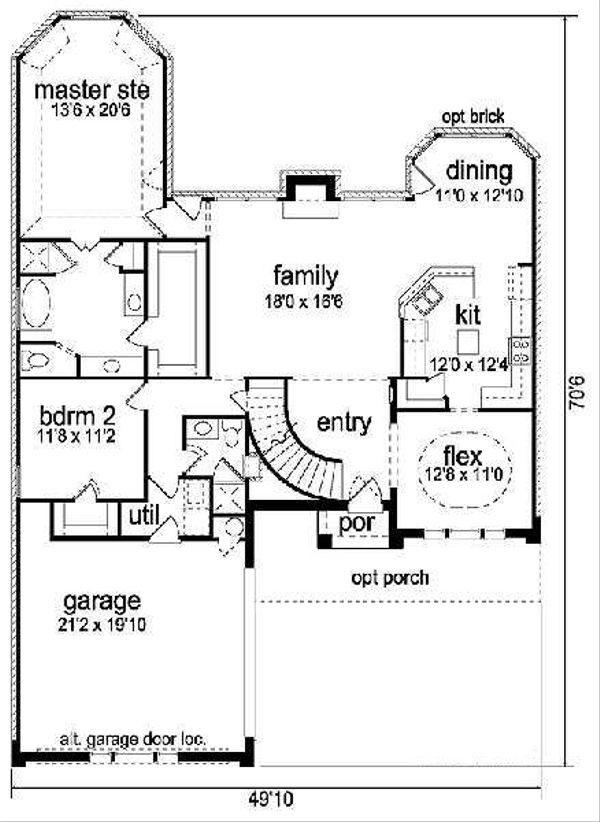 Home Plan - Traditional Floor Plan - Main Floor Plan #84-272