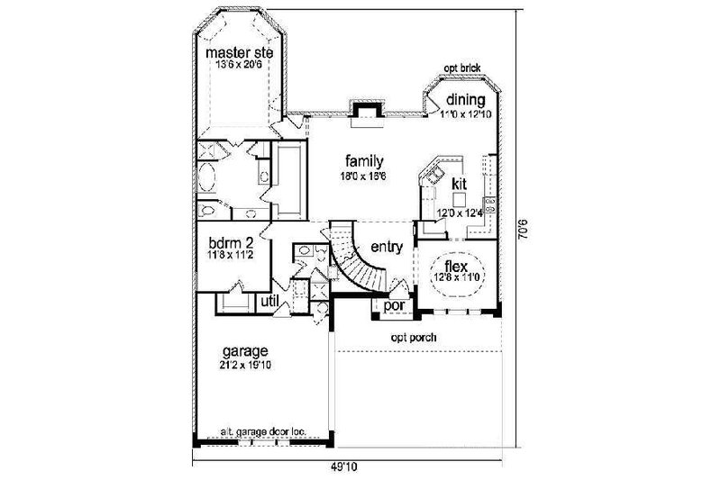 House Design - Floor Plan - Main Floor for Traditional House Plan #84-272 - 5 bed, 3 bath